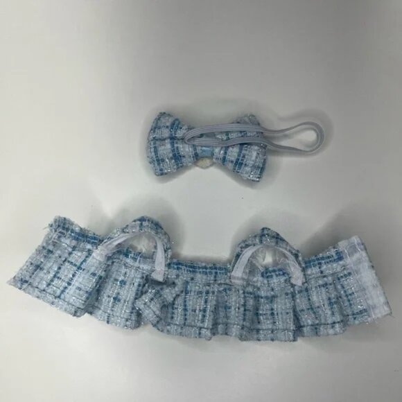 Labubu Have a Seat Designer Clothing Outfit Dress Blue Monsters Doll Plush Toy - Picture 4 of 4